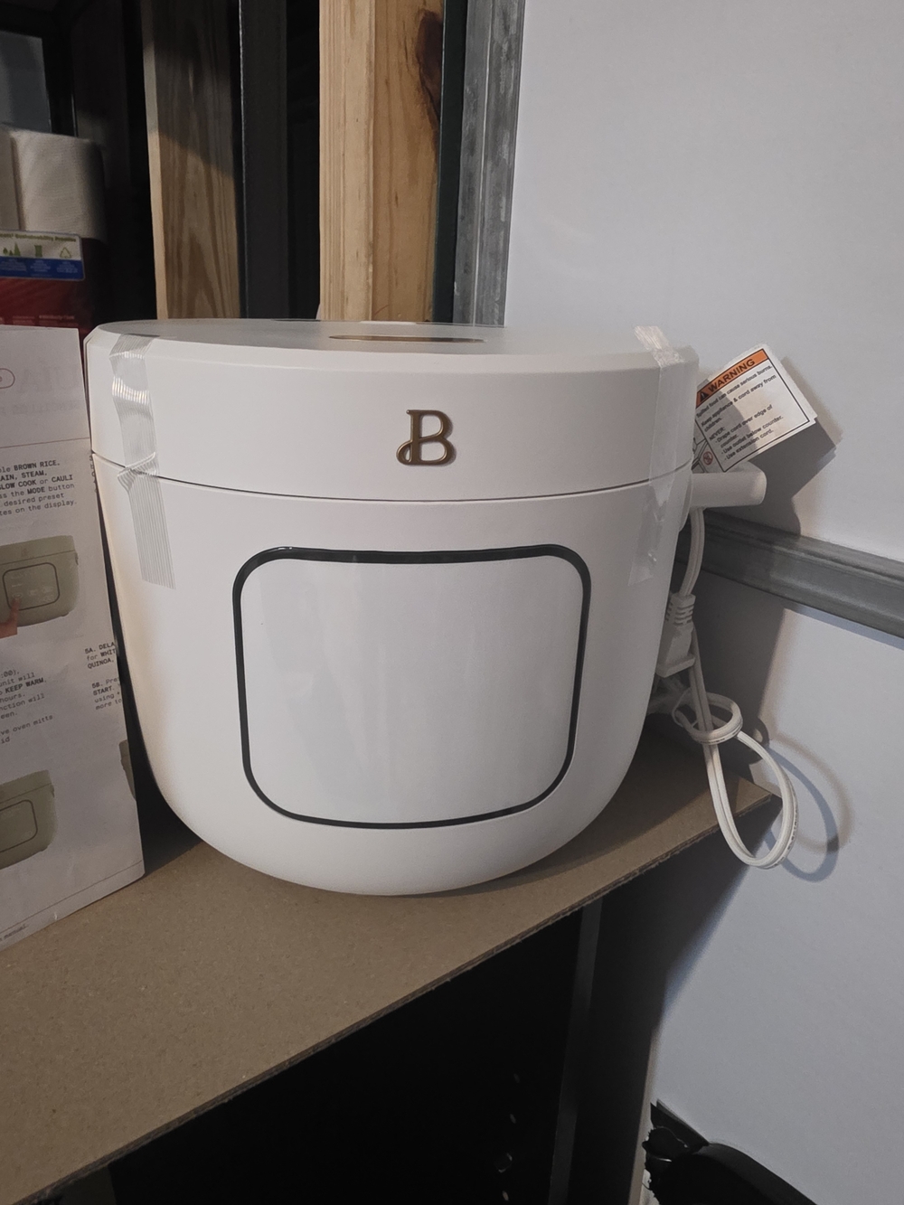 Drew Barrymore Home Kitchen White Electric Rice Cooker BRAND NEW